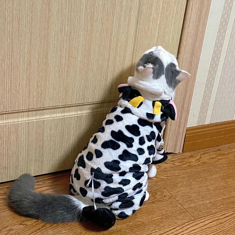 COZY ANIMAL FLEECE JUMPSUIT FOR DOGS & CATS