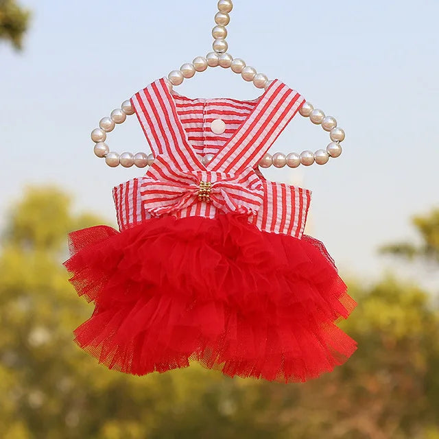 Dog Summer Dress Cat Lace Skirt