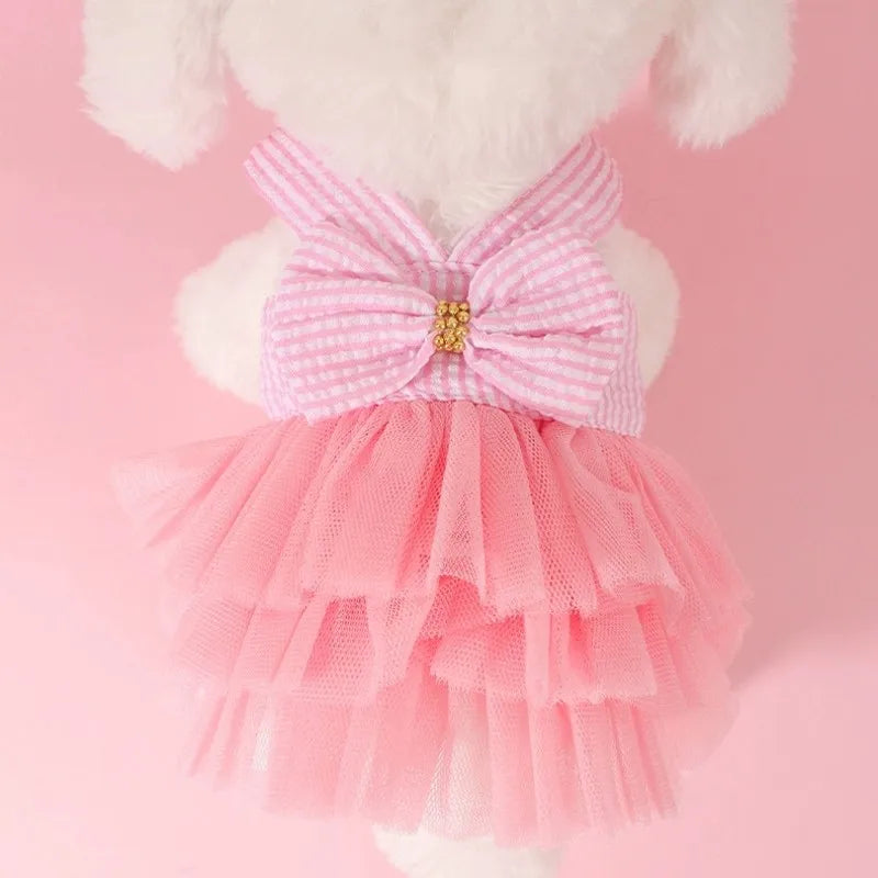 Pet Suspenders Dog Dress Girls Summer