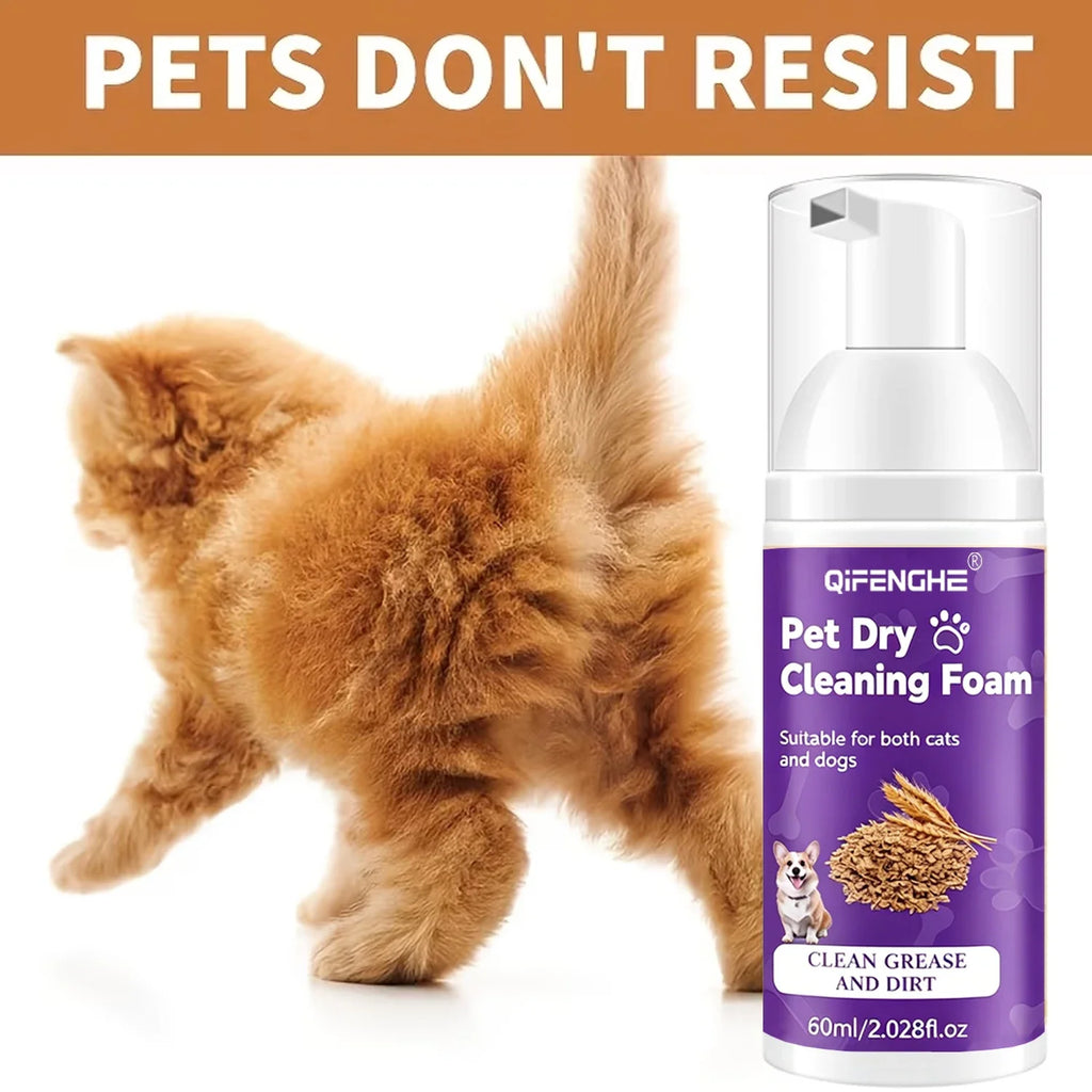 Pet Dry Shampoo for Dogs & Cats