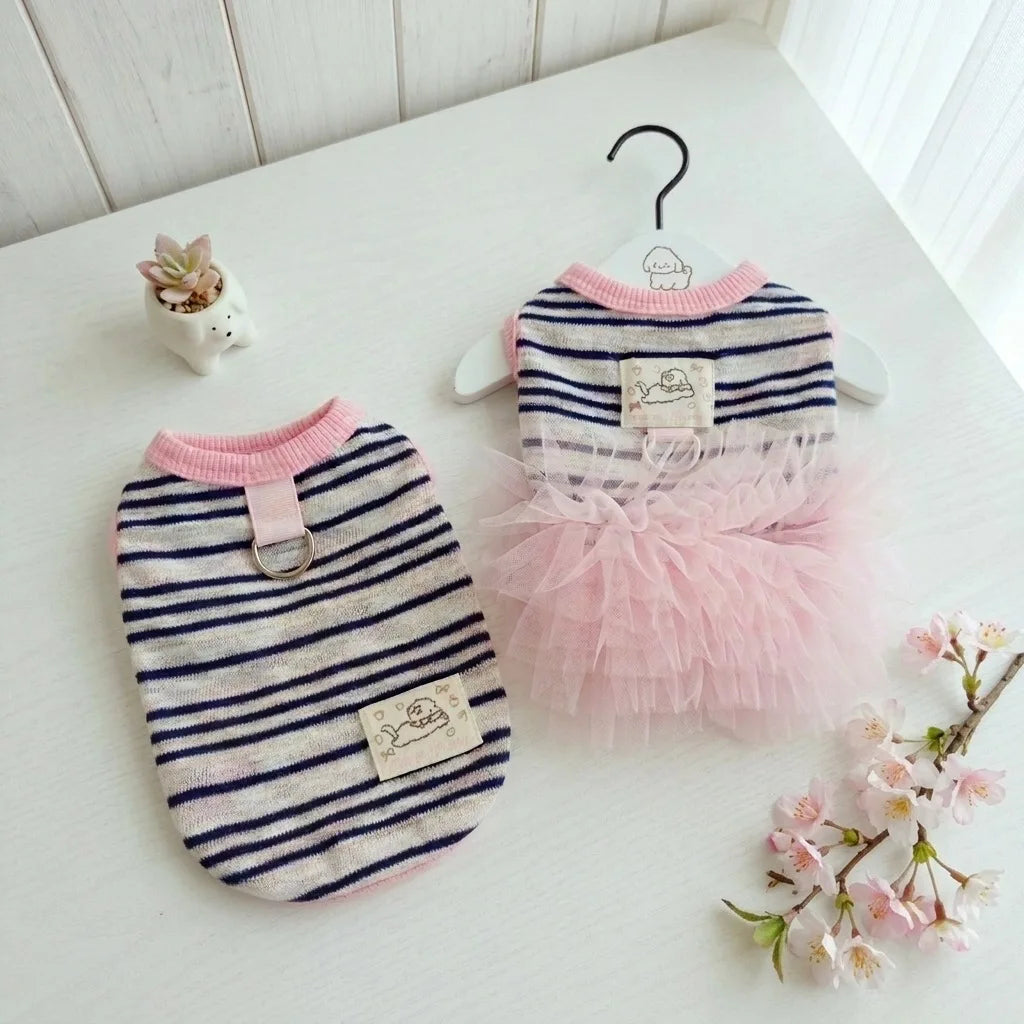 Fashion Pink Tulle Dog Dress
