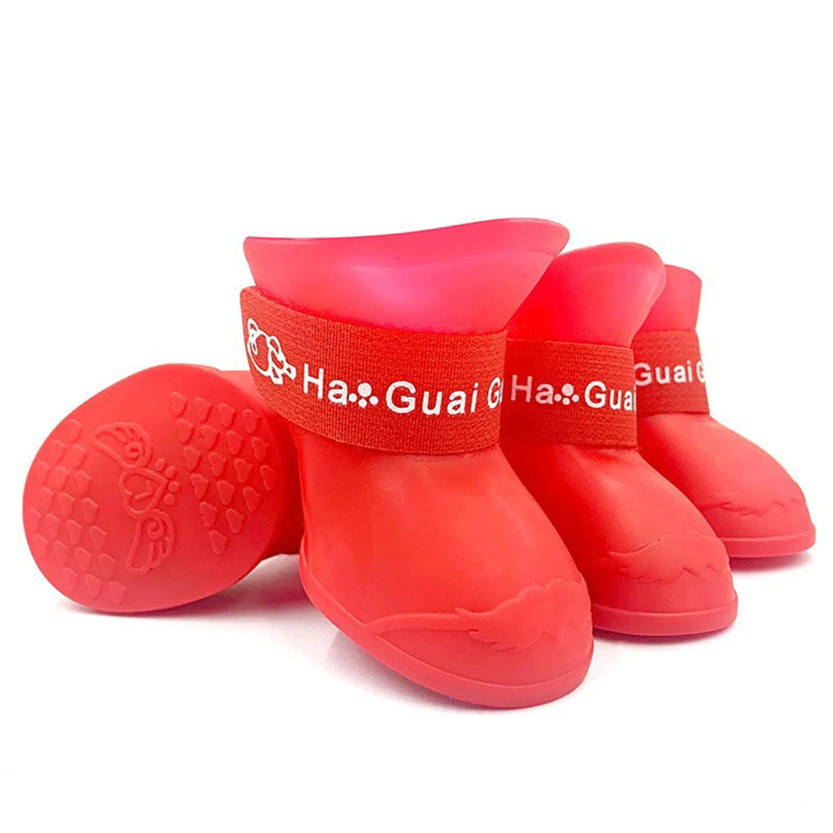 4Pcs Pet WaterProof Rainshoe Anti-slip