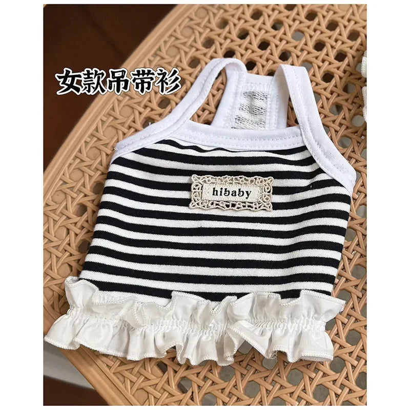 CUTE STRIPED SUMMER DRESS FOR SMALL DOGS