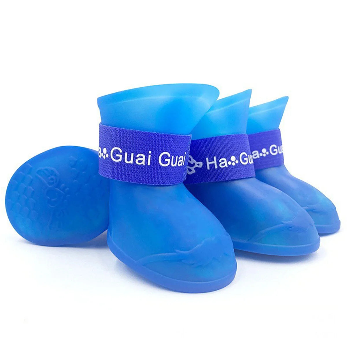 4Pcs Pet WaterProof Rainshoe Anti-slip