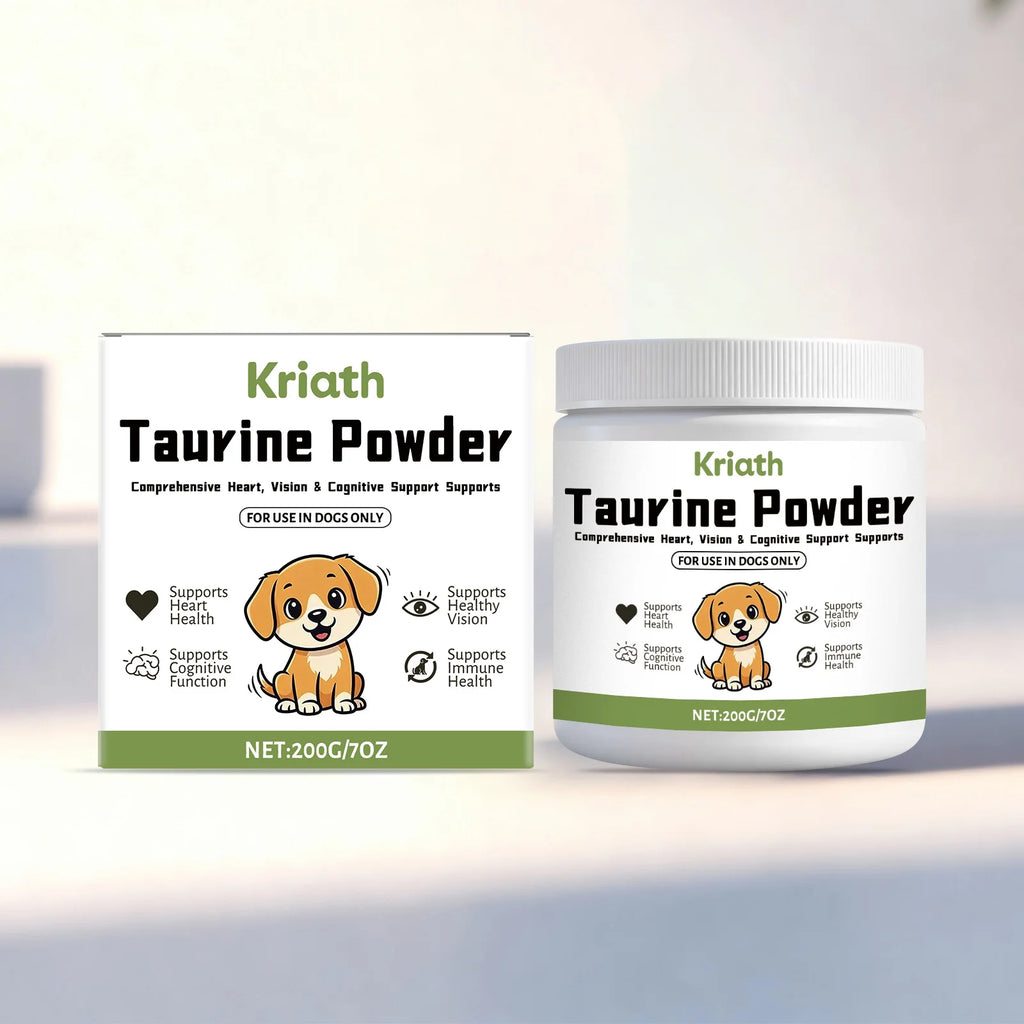  Polvo de Taurina para Mascotas, Apoya la Salud del Corazón, Mantiene la Función Visual Normal, Mejora la Luminosidad del Pelo, Suplemento Nutricional Diario para Perros