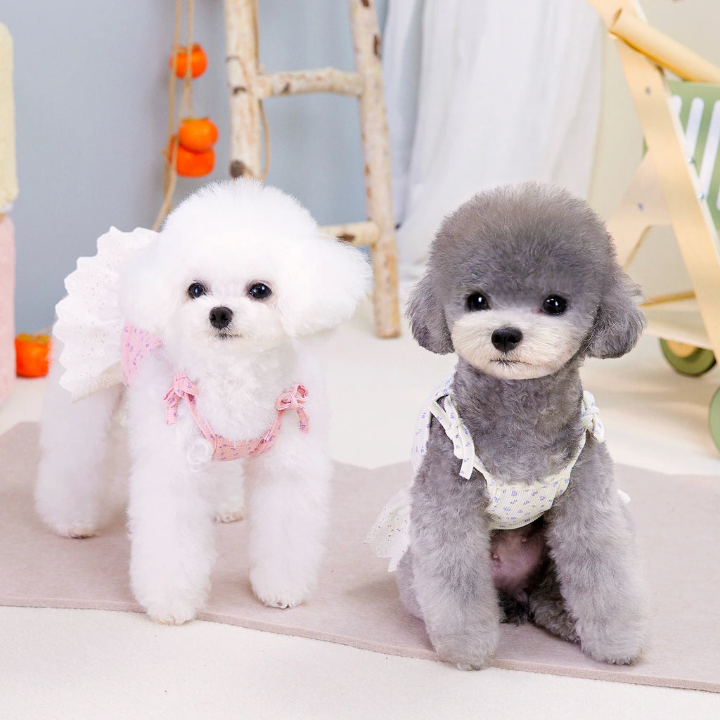 Pet Dog Floral Dress Summer Sling Small Dog Princess Skirt Party Costume Pet Apparel