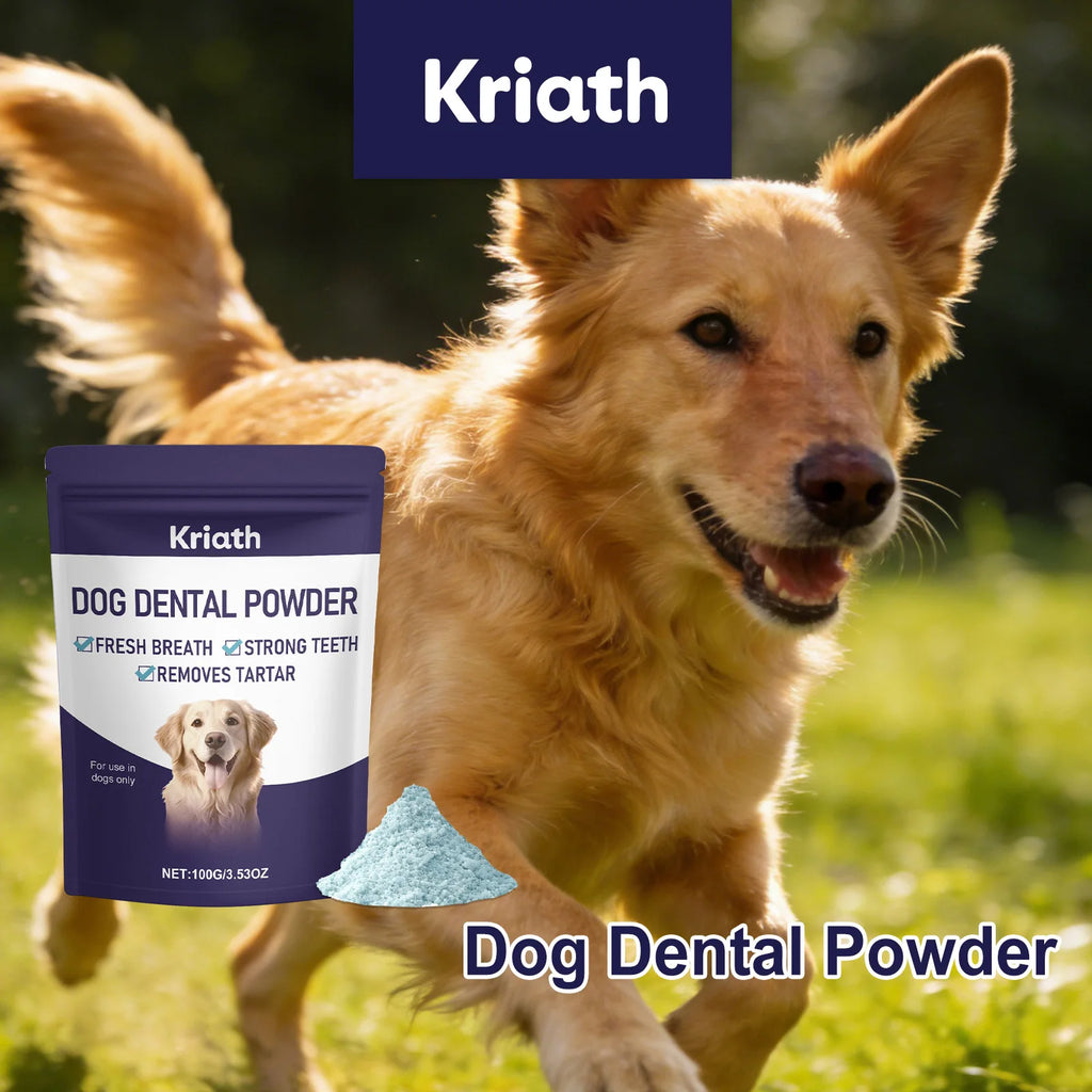 Polvo para el Cuidado Dental de Mascotas, Limpieza Natural de Dientes, Control de Placa y Sarro, Encías Saludables, Refuerzo de la Inmunidad y Vitalidad, Refrescante Bucal para Perros
