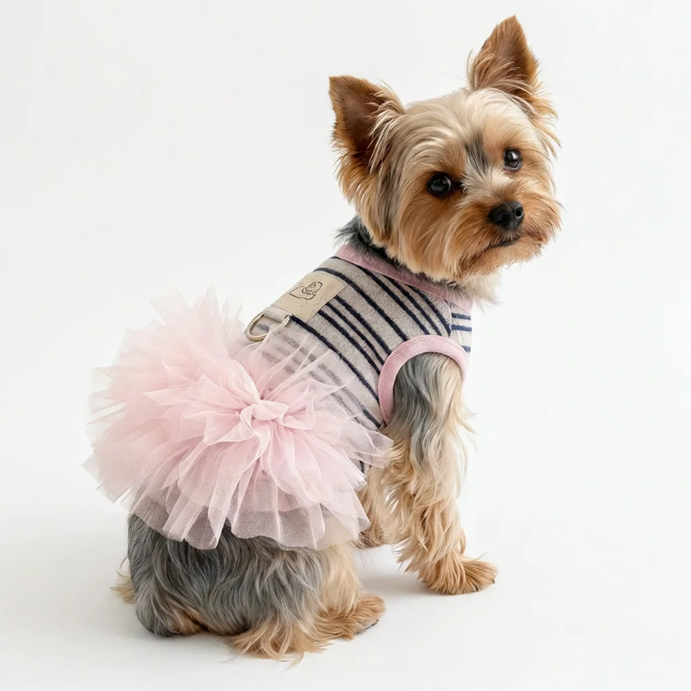 Fashion Pink Tulle Dog Dress