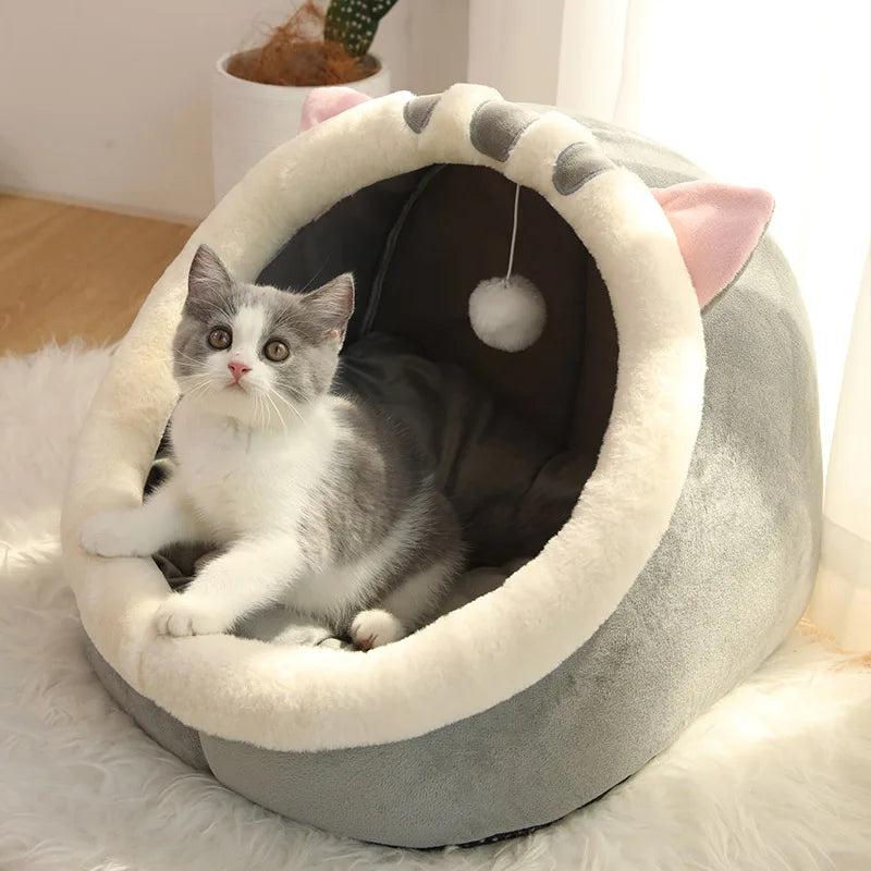 Deep Sleep Cat and Dogs Bed Cartoon Pet Bed Foldable Removable Washable Pet