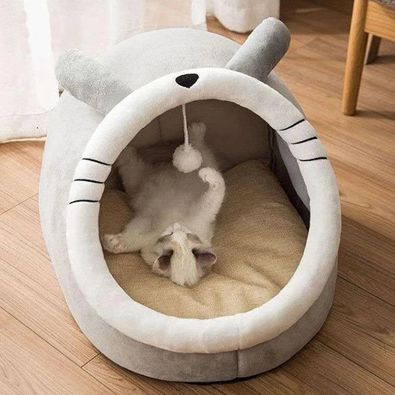 Deep Sleep Cat and Dogs Bed Cartoon Pet Bed Foldable Removable Washable Pet
