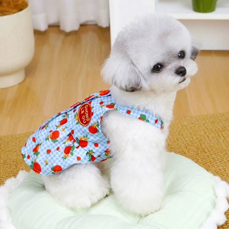 Pet Dog Dress Floral Fruit Girls Dog
