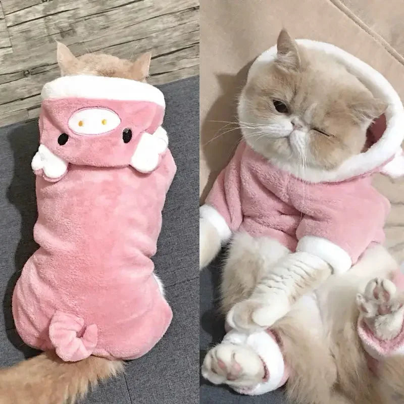 COZY ANIMAL FLEECE JUMPSUIT FOR DOGS & CATS