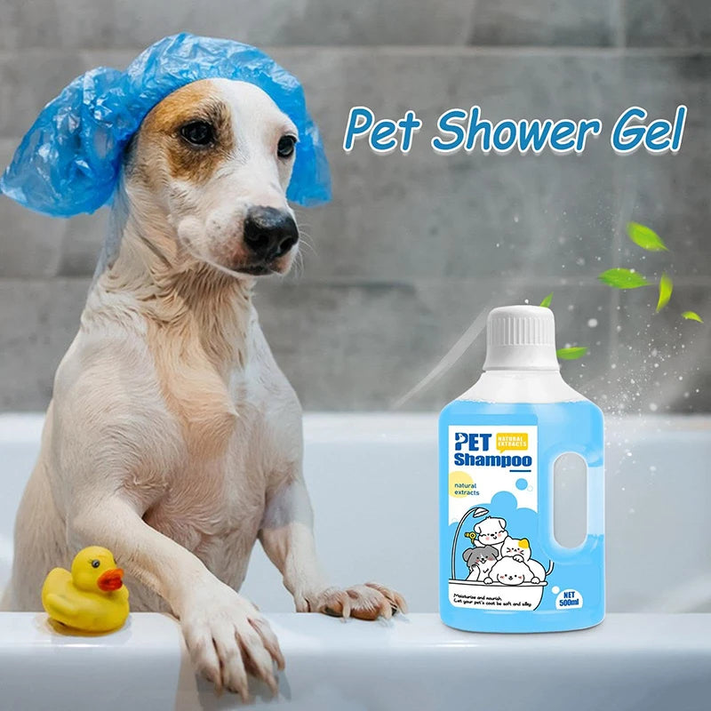 500ml Pet Bath Shampoo Cats Dogs Shower Care And Cleaning Gentle
