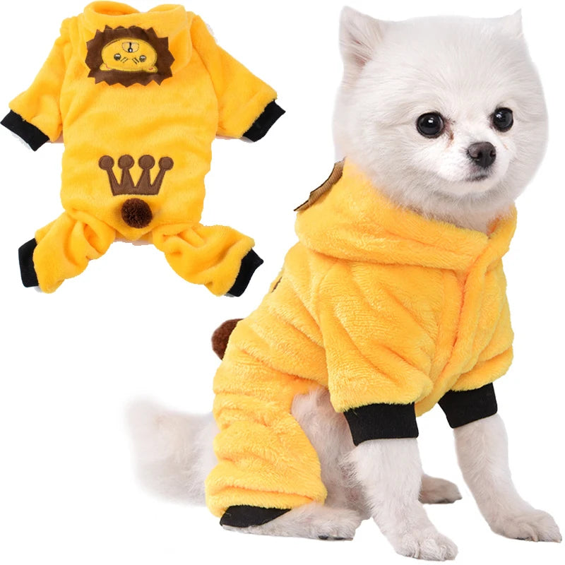 COZY ANIMAL FLEECE JUMPSUIT FOR DOGS & CATS