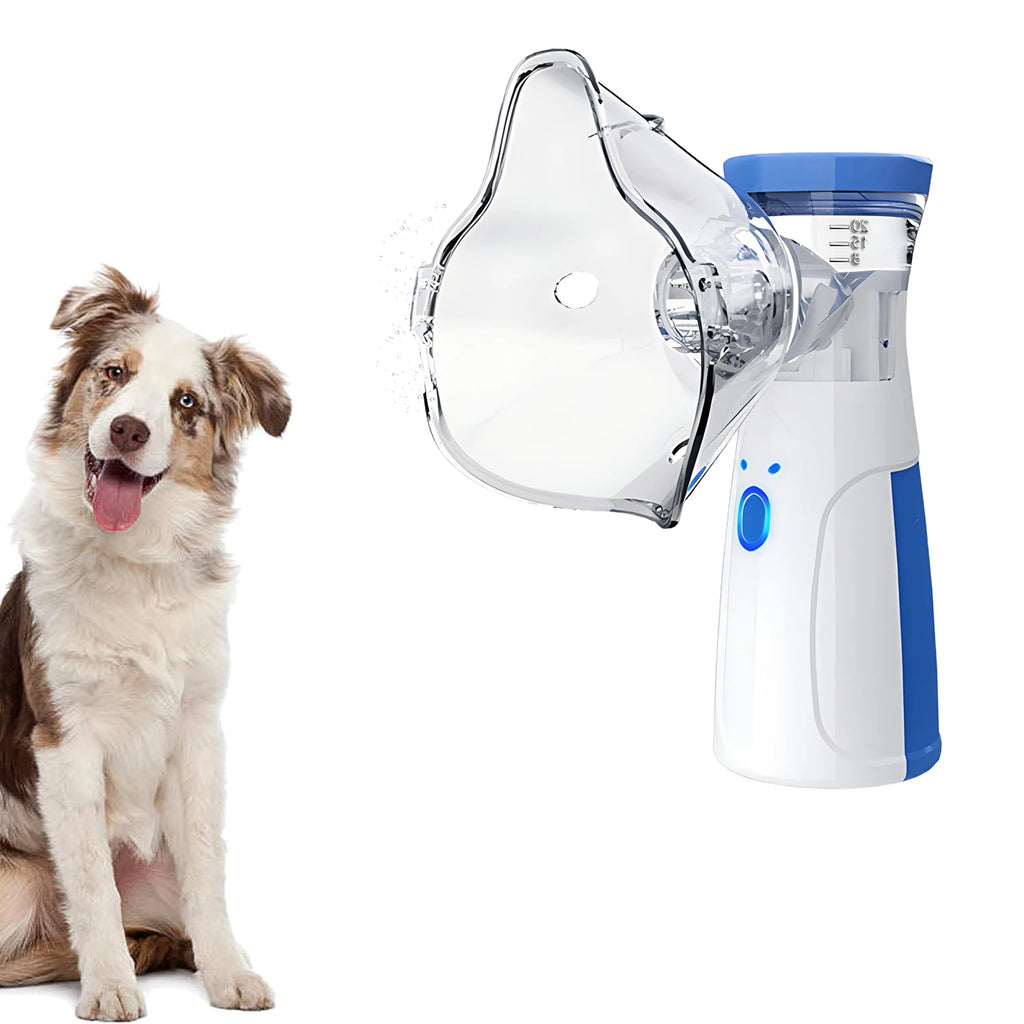 Nebulizador inhalador de asma para mascotas para alivio respiratorio, dispositivo veterinario fácil de usar para animales que promueve la salud de las mascotas