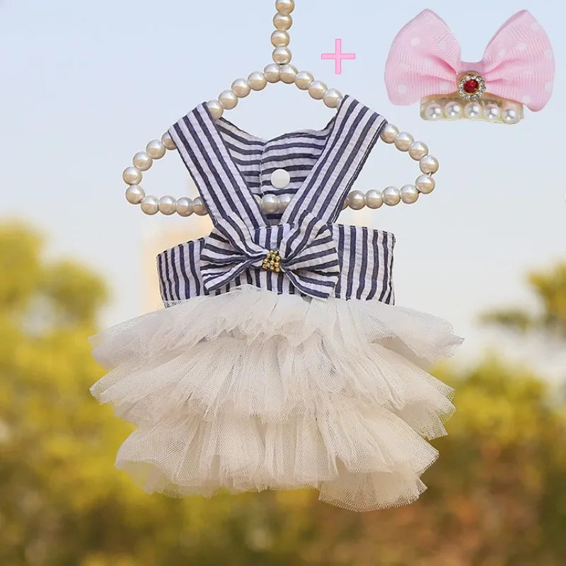 Pet Suspenders Dog Dress Girls Summer
