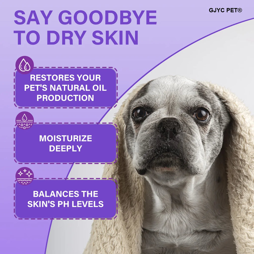 Hypoallergenic Pet Shampoo Dogs Cats-Natural Lavender Scent Deep Cleansing Deodorizing Moisturizing Tear-Free Gentle Sensitive