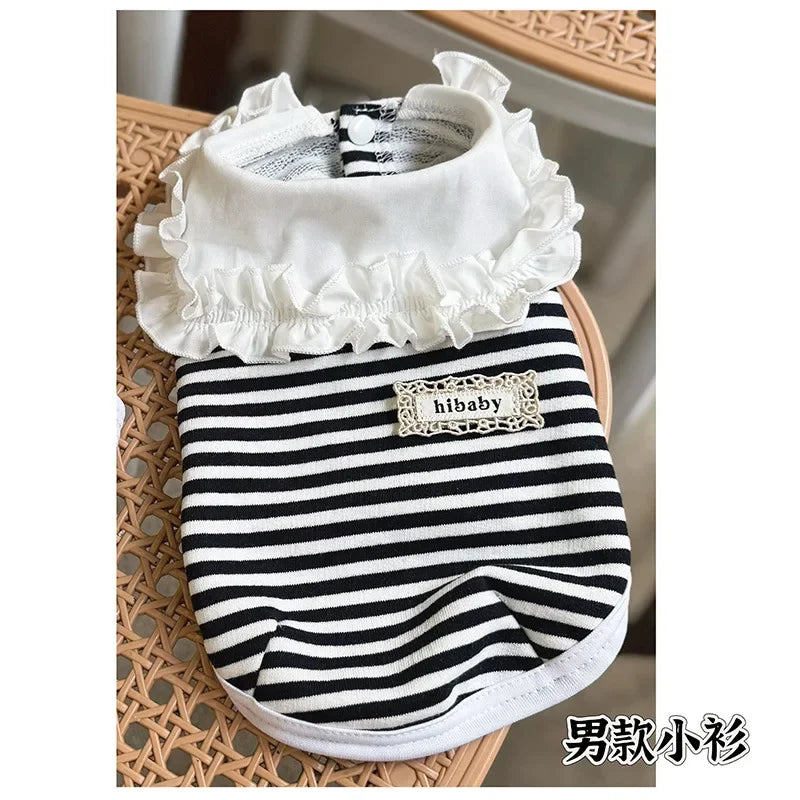 CUTE STRIPED SUMMER DRESS FOR SMALL DOGS