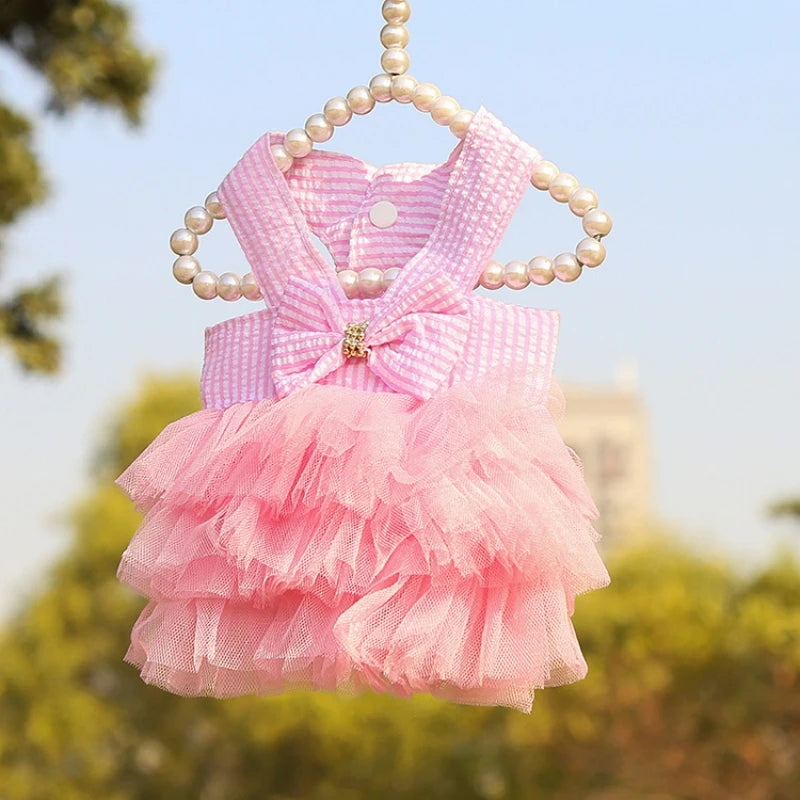 Dog Summer Dress Cat Lace Skirt