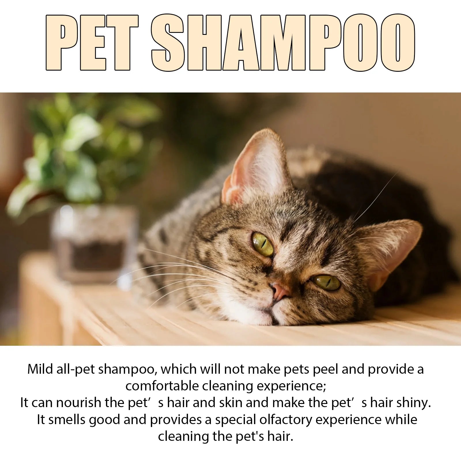 Pet Wash Shampoo Dogs Hair Soften Dirts Mites Removal Flea Killer