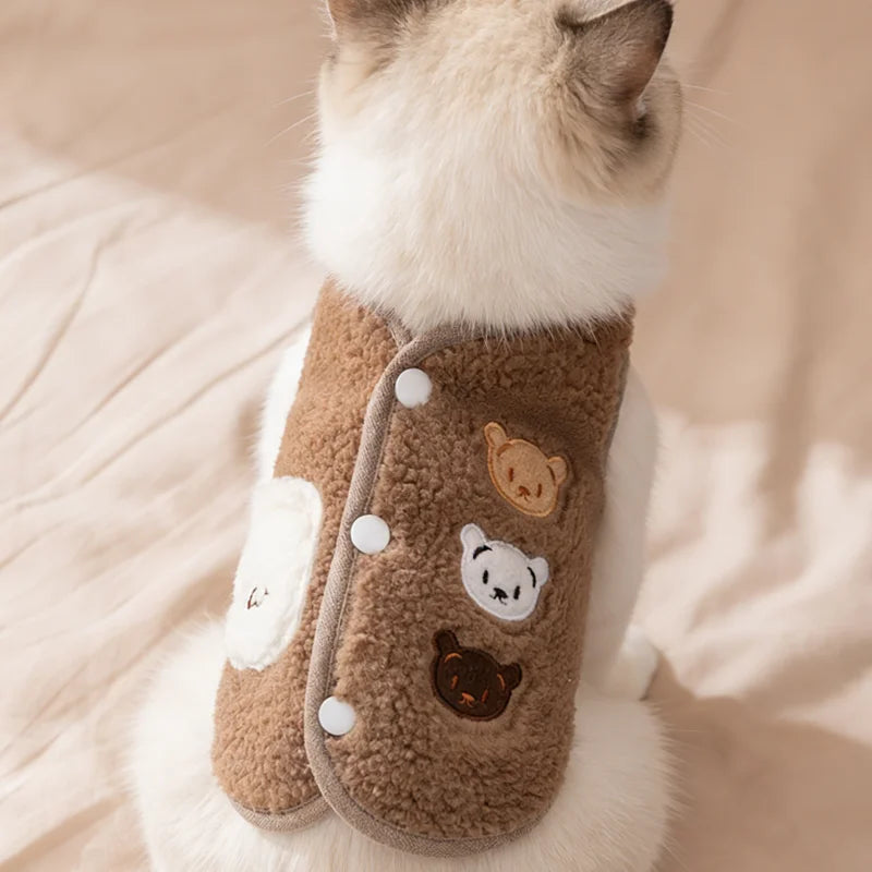 Pet Vest Fleece Puppy Warm Clothing For Autumn