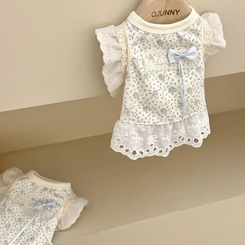 Pet Floral Vest, Pet Clothes Dog and Cat Lace Small Dogs