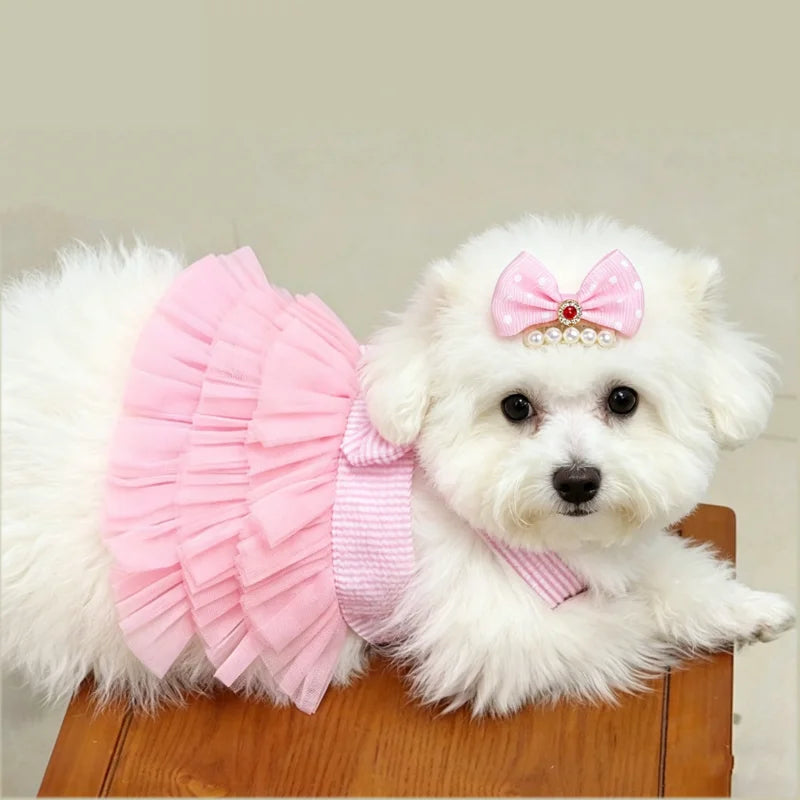 Pet Suspenders Dog Dress Girls Summer