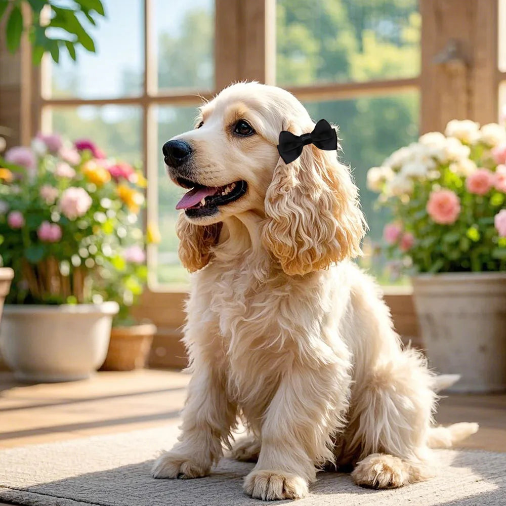 2PCS Pet Hair Accessories Dog Bowknots Pet Supplies