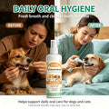 Spray Dental para Perros y Gatos, Cuidado Bucal, Reduce la Placa y el Sarro, Mal Aliento, Fórmula Natural a Base de Plantas, Limpieza Dental para Mascotas