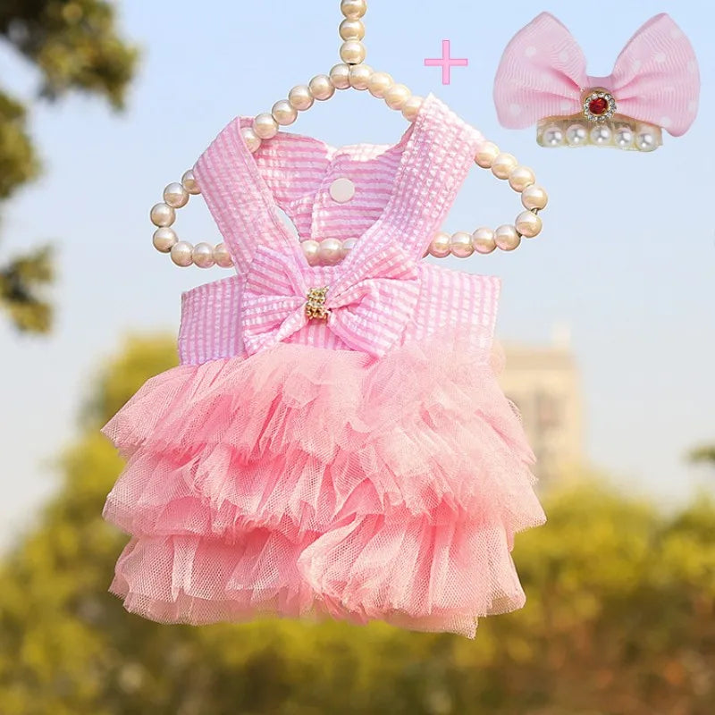 Pet Suspenders Dog Dress Girls Summer