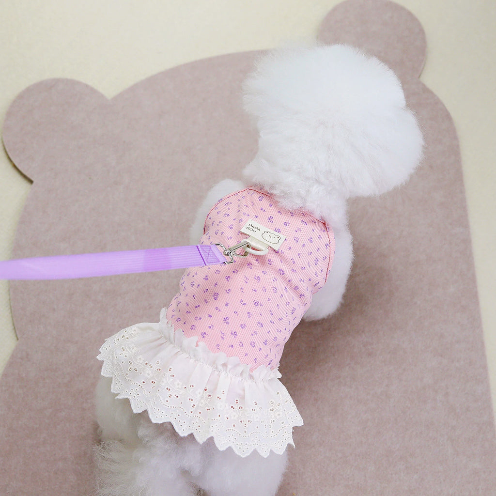Pet Dog Floral Dress Summer Sling Small Dog Princess Skirt Party Costume Pet Apparel