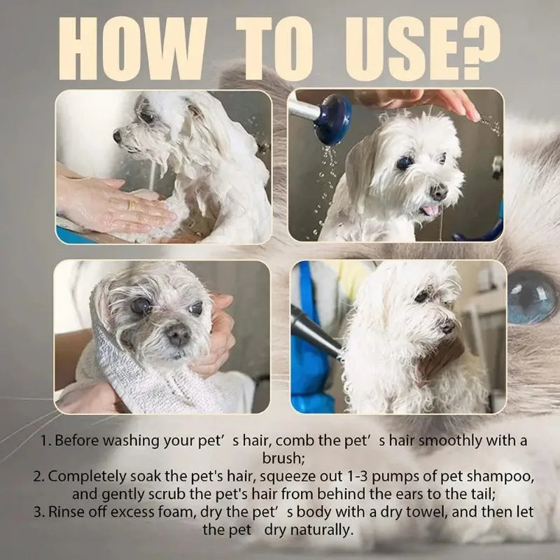 Cat Dog Hair Softening Shower Gel Anti Mite Moisturizing Itchy Cleans Hair
