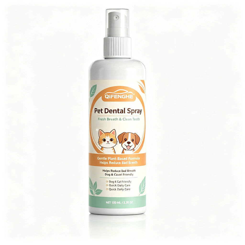 Spray Dental para Perros y Gatos, Cuidado Bucal, Reduce la Placa y el Sarro, Mal Aliento, Fórmula Natural a Base de Plantas, Limpieza Dental para Mascotas