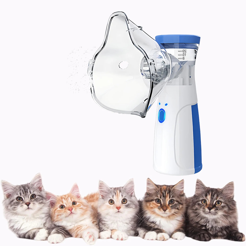 Nebulizador inhalador de asma para mascotas para alivio respiratorio, dispositivo veterinario fácil de usar para animales que promueve la salud de las mascotas
