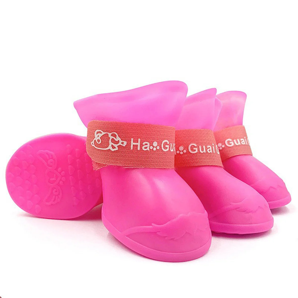 4Pcs Pet WaterProof Rainshoe Anti-slip