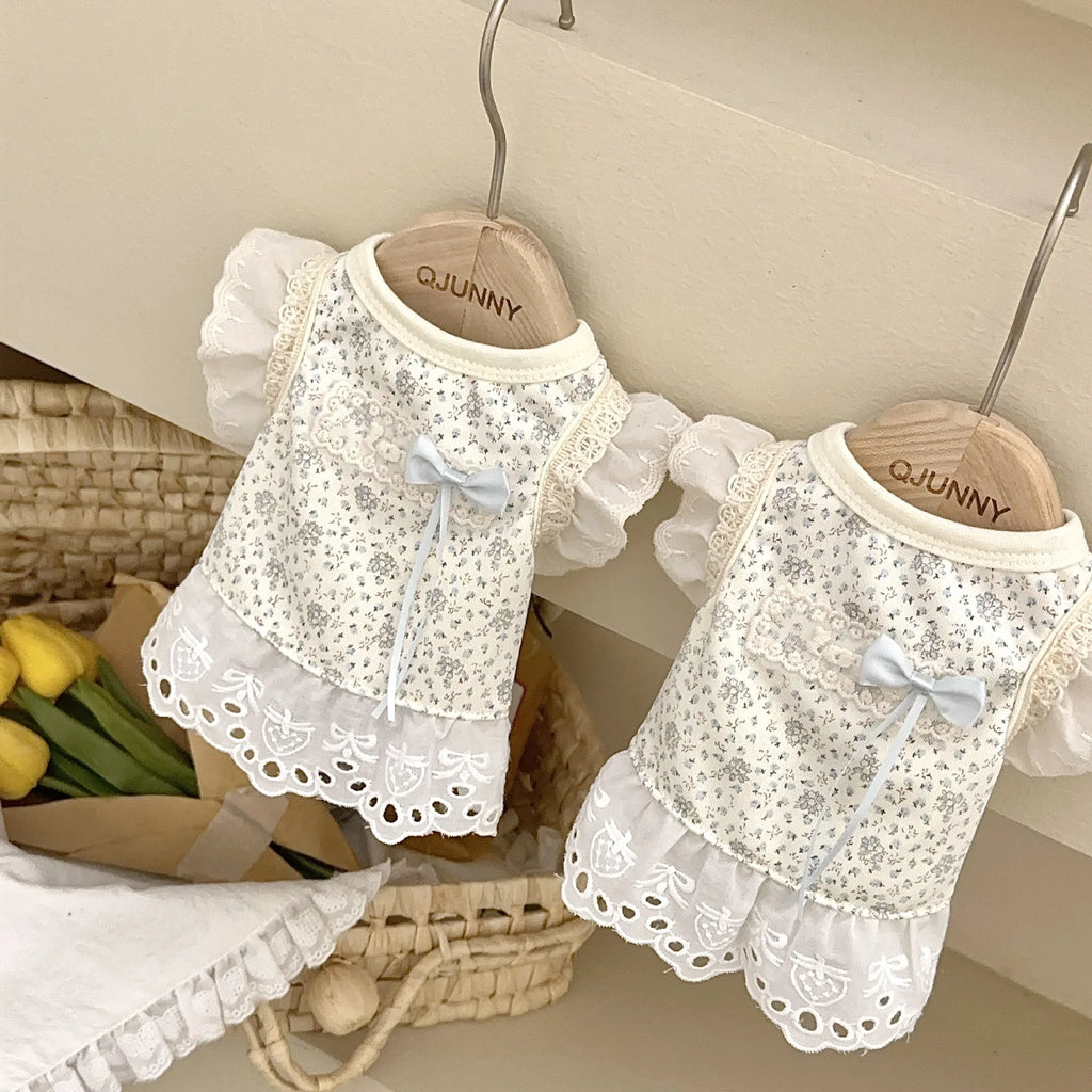 Pet Floral Vest, Pet Clothes Dog and Cat Lace Small Dogs