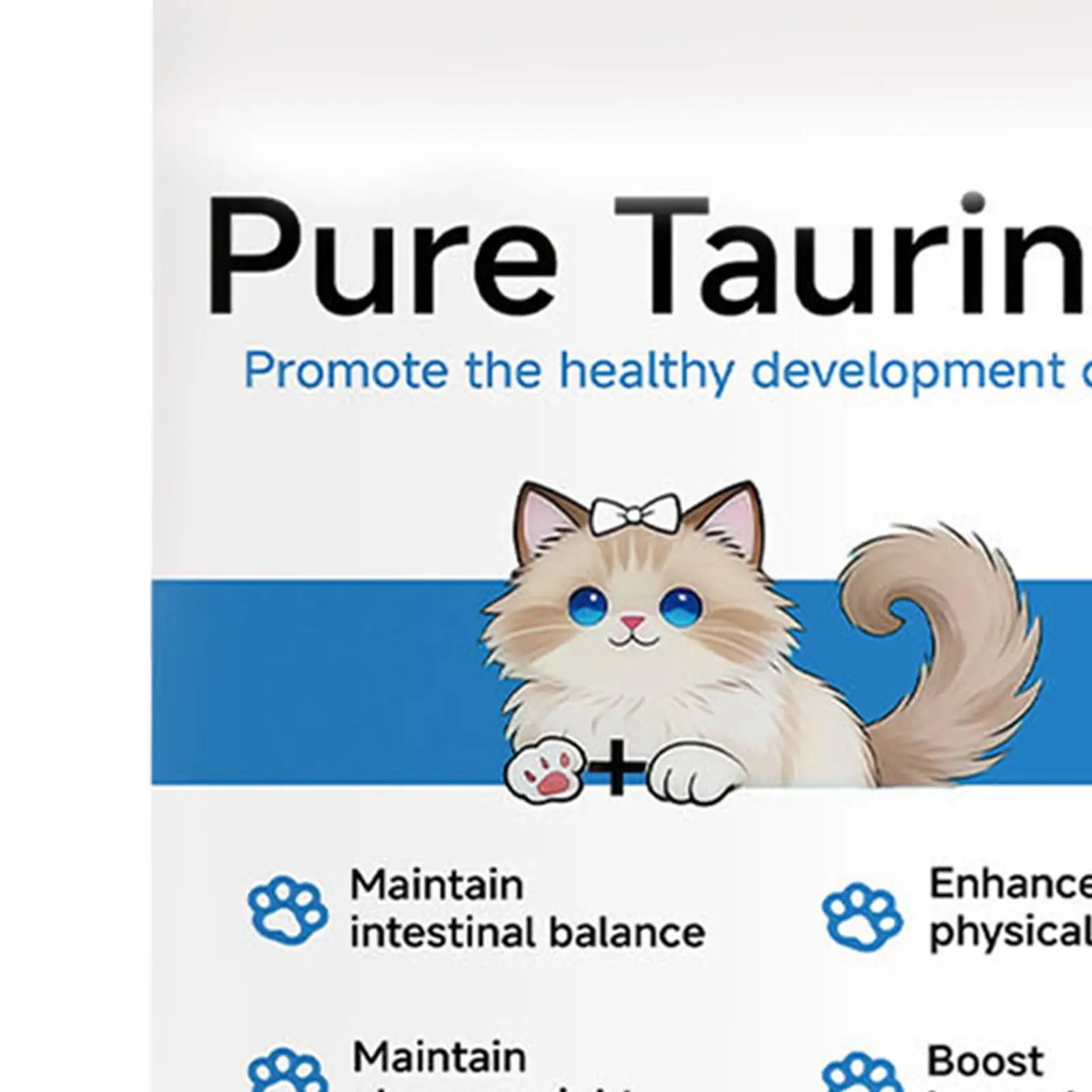  Polvo de Taurina para Gatos, Apoya la Salud y Estabilidad del Corazón de las Mascotas, Mantiene la Visión de las Mascotas, Fórmula Suave, Cuidado Diario de las Mascotas, Polvo Nutritivo
